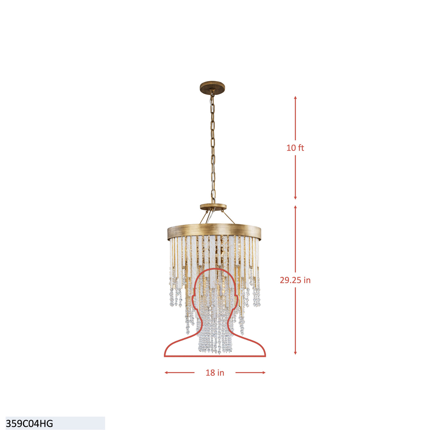 Lafayette 4 Light Chandelier