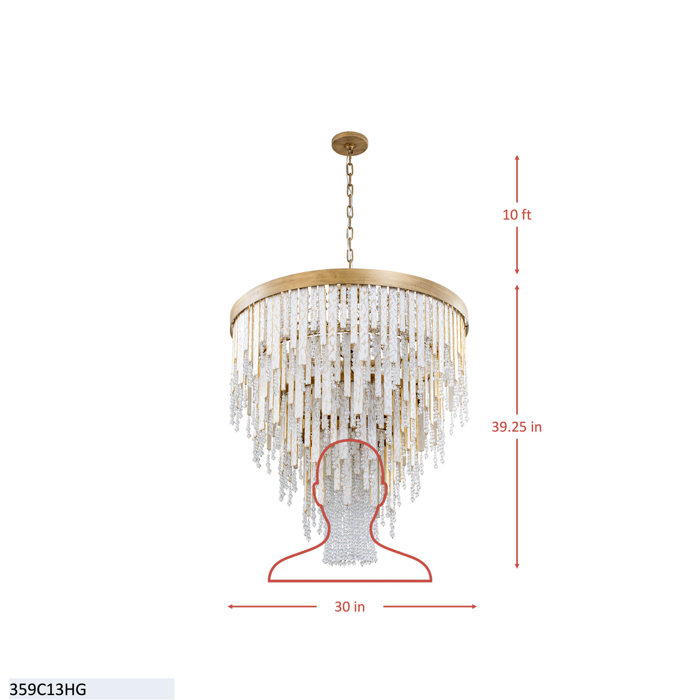 Lafayette 13 Light Chandelier