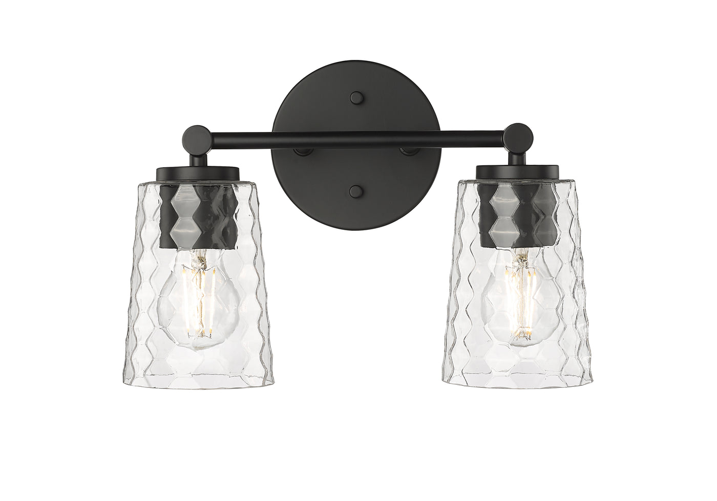 13.5'' Ashli Matte Black 2 Light Bath Vanity