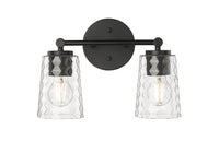 13.5'' Ashli Matte Black 2 Light Bath Vanity