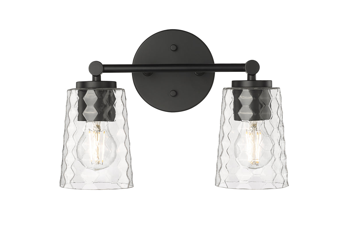 13.5'' Ashli Matte Black 2 Light Bath Vanity