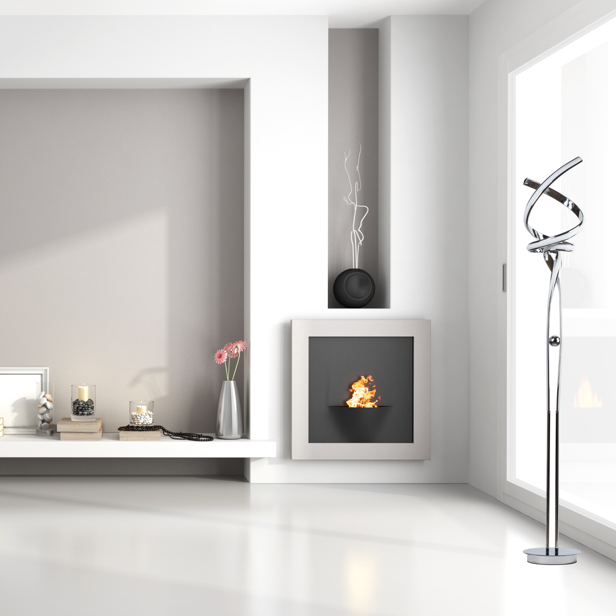Munich LED Chrome 63" Floor Lamp | Dimmable