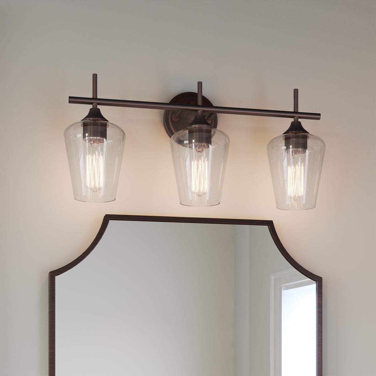 22'' Ashford Rubbed Bronze 3 Light Bath Vanity