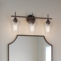 22'' Ashford Rubbed Bronze 3 Light Bath Vanity