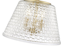 13.5'' Saben Vintage Brass 3 Light Semi-Flush Mount