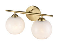 15.25'' Kimorra Vintage Brass 2 Light Bath Vanity