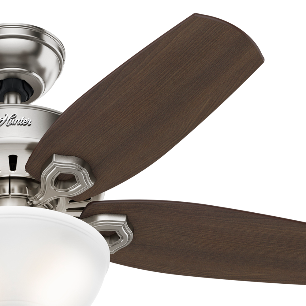 42 inch Builder Brushed Nickel Ceiling Fan with LED Light Kit and Pull Chain