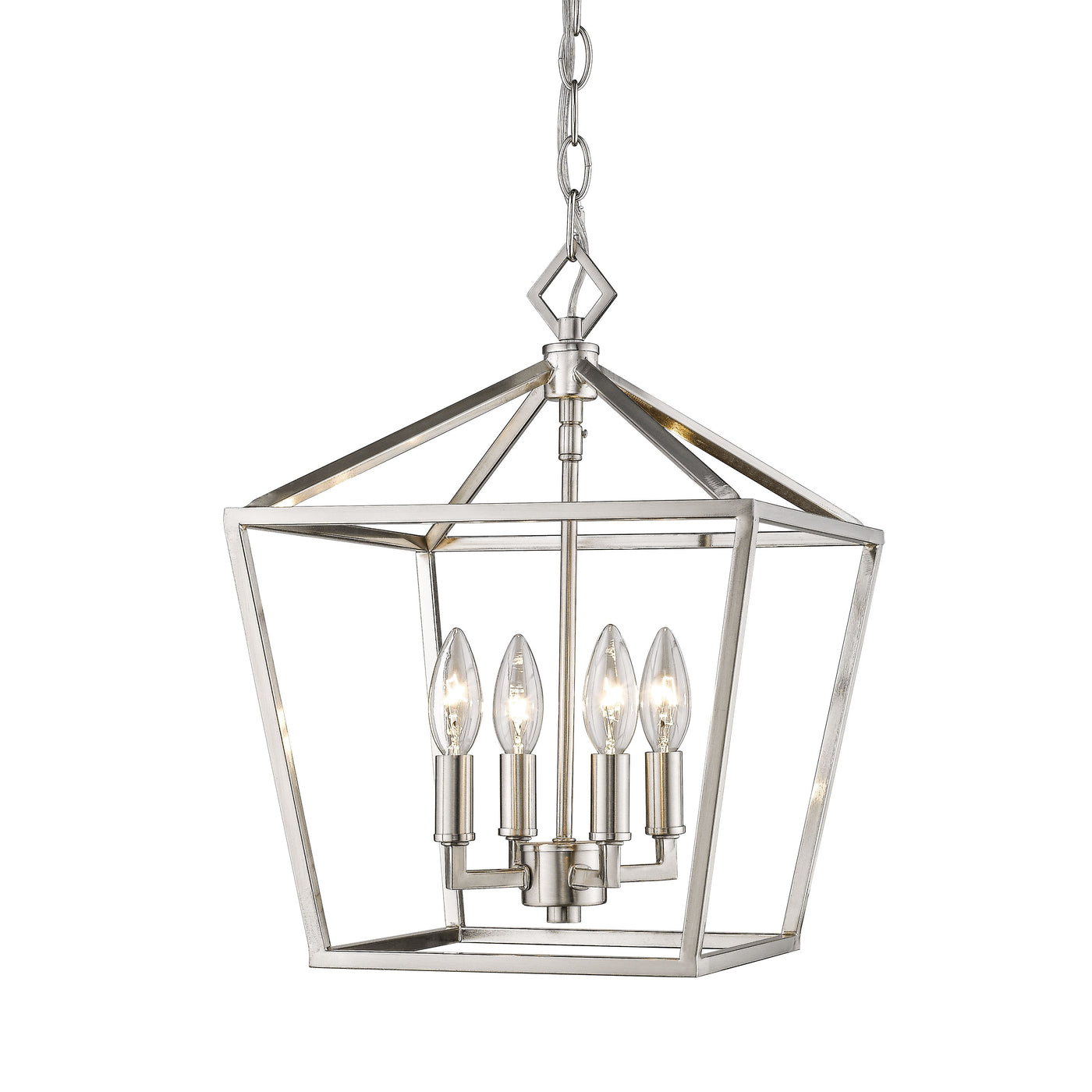 18'' Corona Satin Nickel 4 Light Pendant