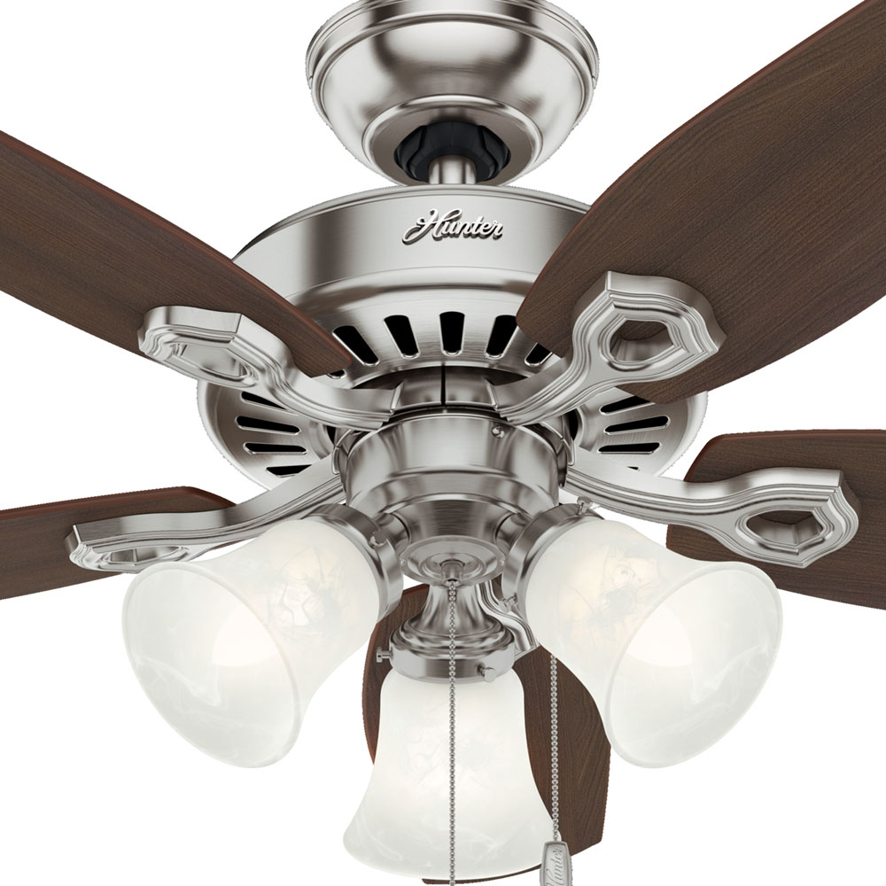 42 inch Builder Brushed Nickel Ceiling Fan with LED Light Kit