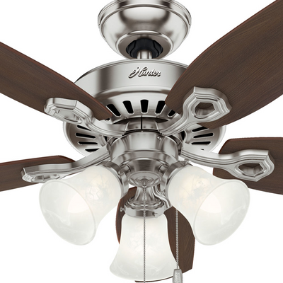 42 inch Builder Brushed Nickel Ceiling Fan with LED Light Kit