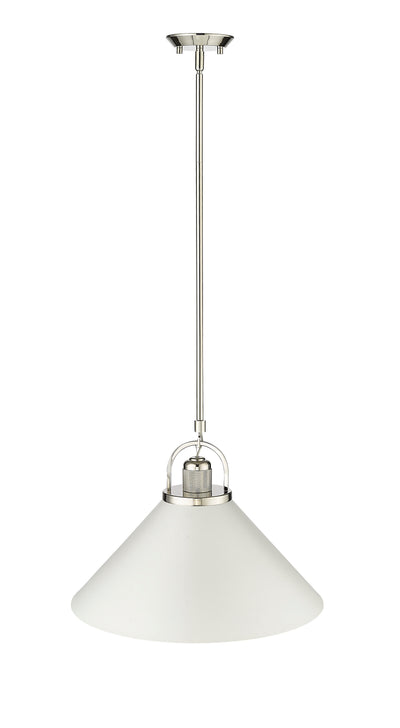 18.1'' Artistan Polished Nickel/Matte White 1 Light Pendant