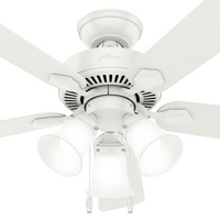 44 inch Swanson Fresh White Ceiling Fan with LED Light Kit