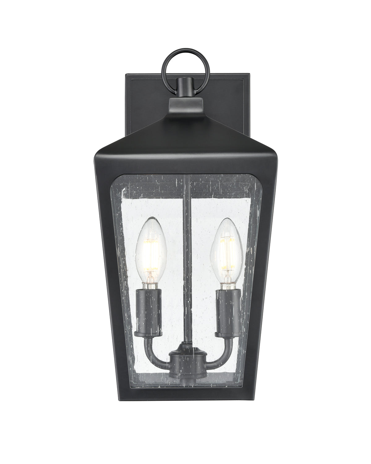 8.5'' Brooks Powder Coated Black 2 Light Wall Sconce