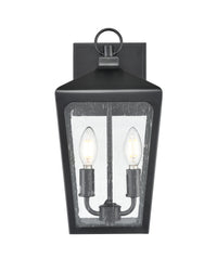 8.5'' Brooks Powder Coated Black 2 Light Wall Sconce