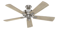 52 inch Crestfield Brushed Nickel Ceiling Fan with LED Light Kit and Pull Chain