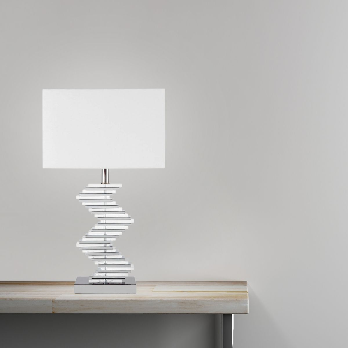 Crystal Two Tone Paved Table Lamp | 1 Light