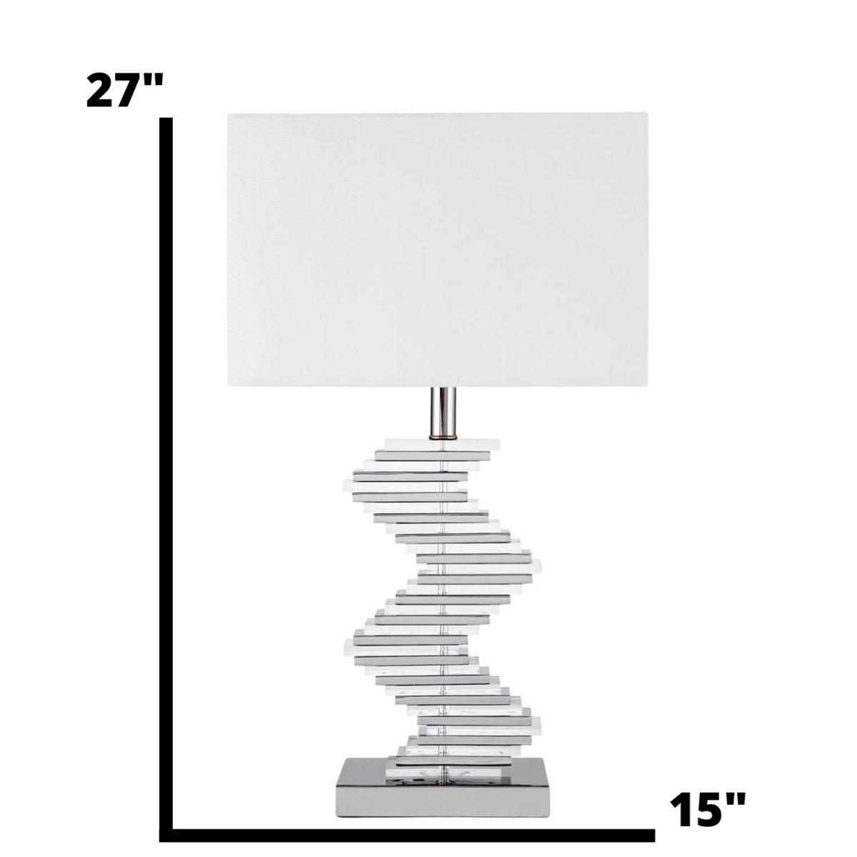 Crystal Two Tone Paved Table Lamp | 1 Light