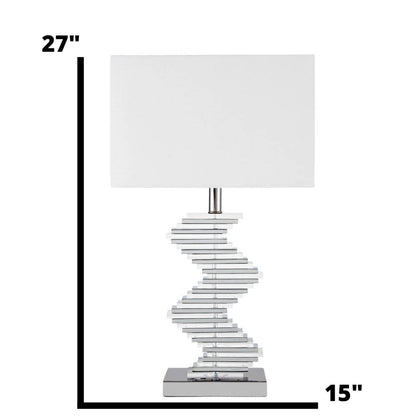 Crystal Two Tone Paved Table Lamp | 1 Light