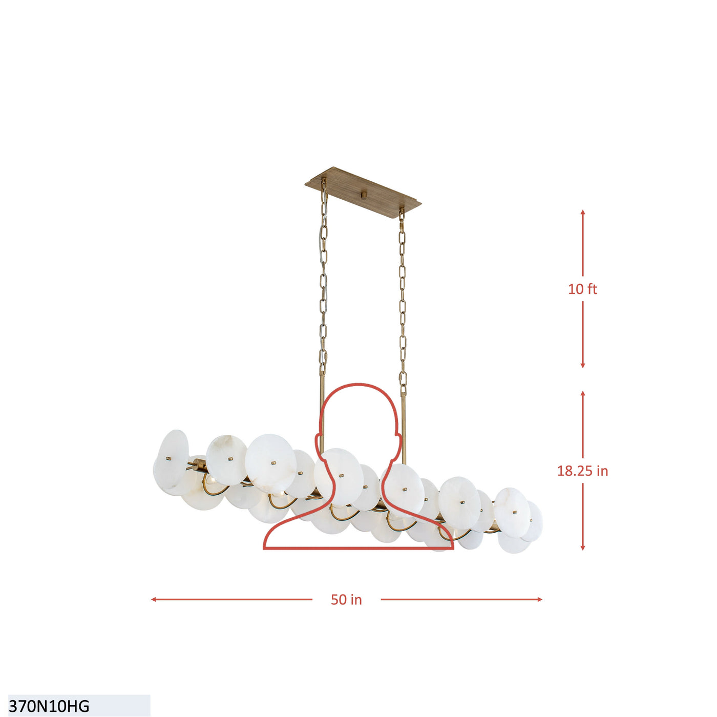 Cosmos 10 Light Linear Pendant