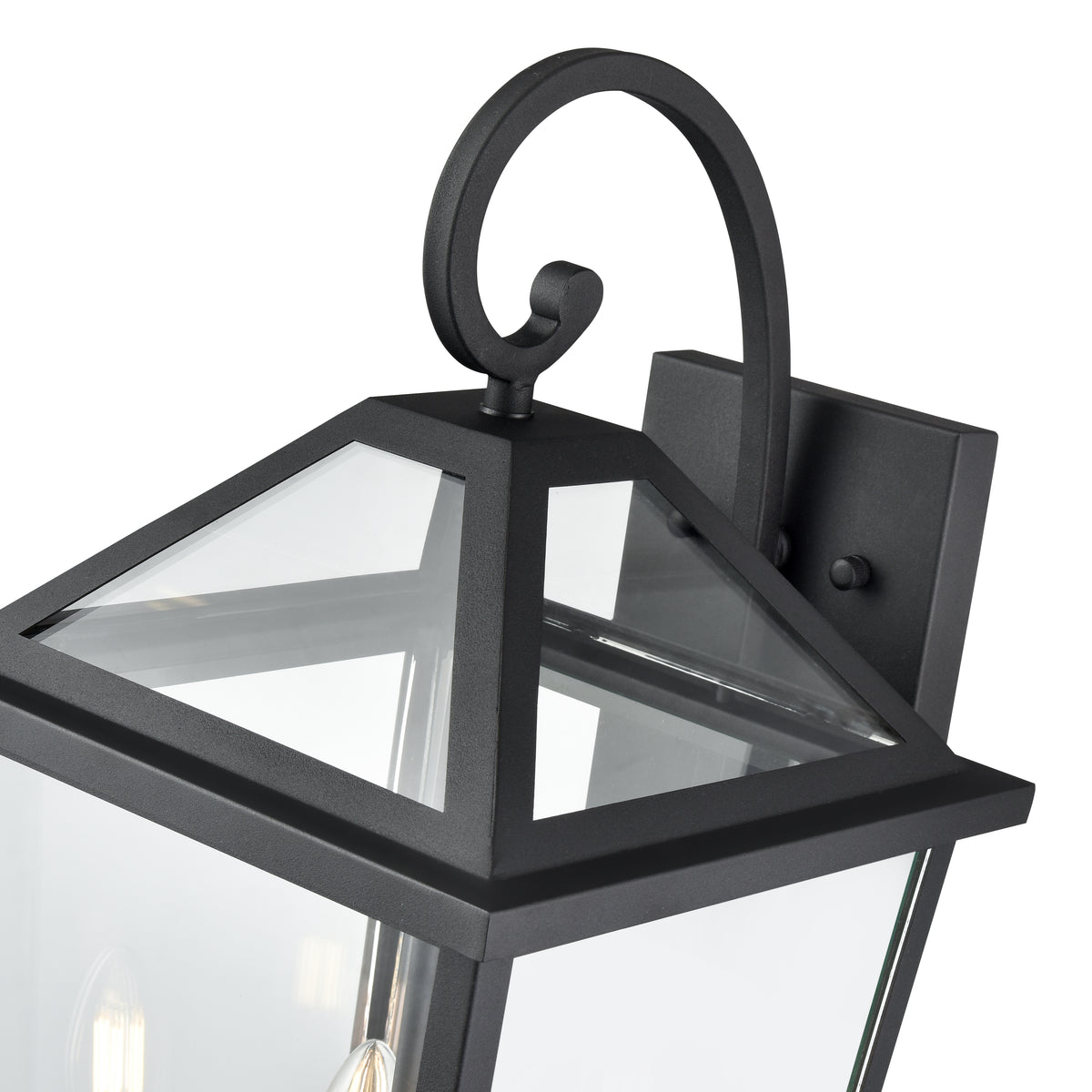 10'' Eston Textured Black 2 Light Wall Sconce