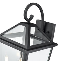10'' Eston Textured Black 2 Light Wall Sconce