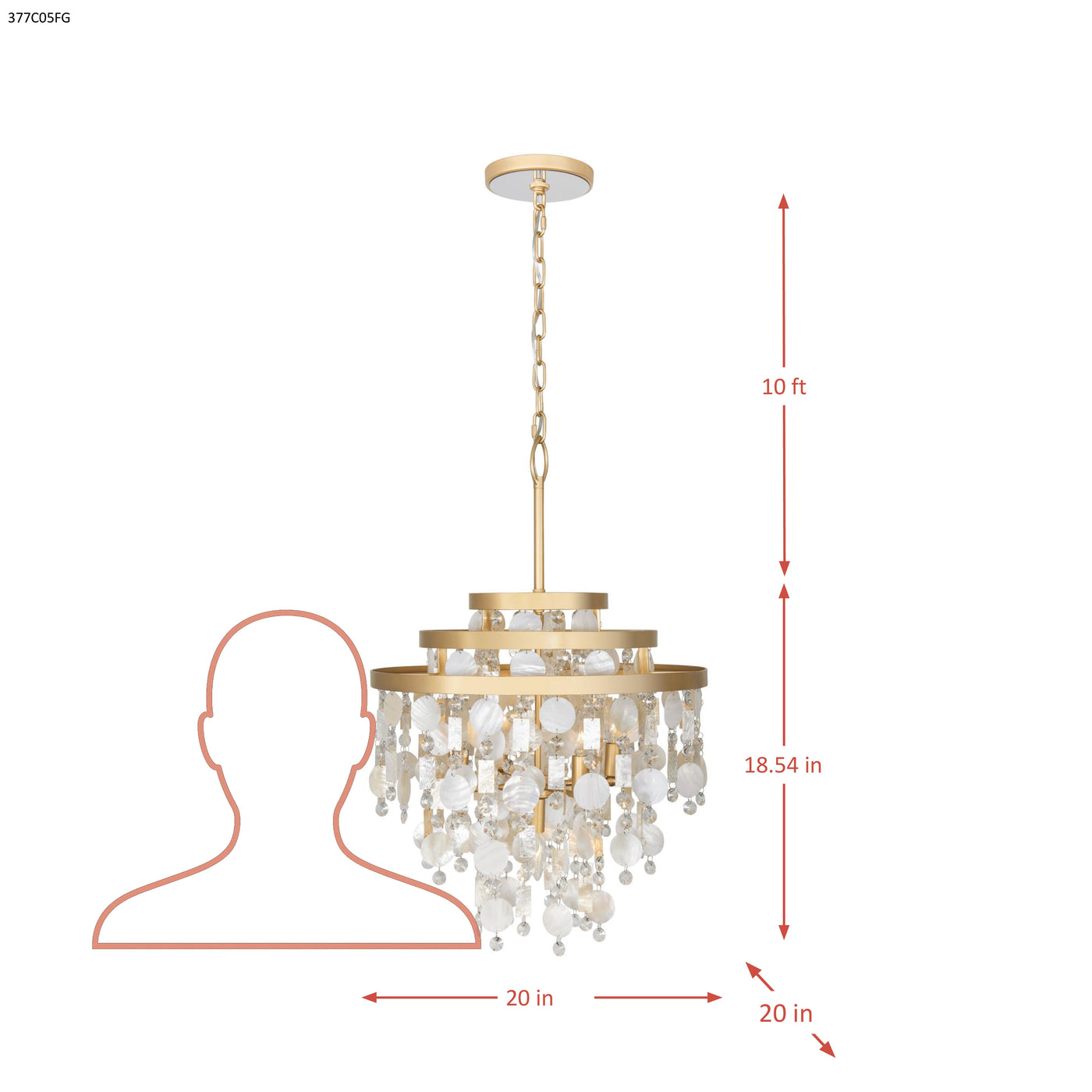 Kalani 5 Light Chandelier