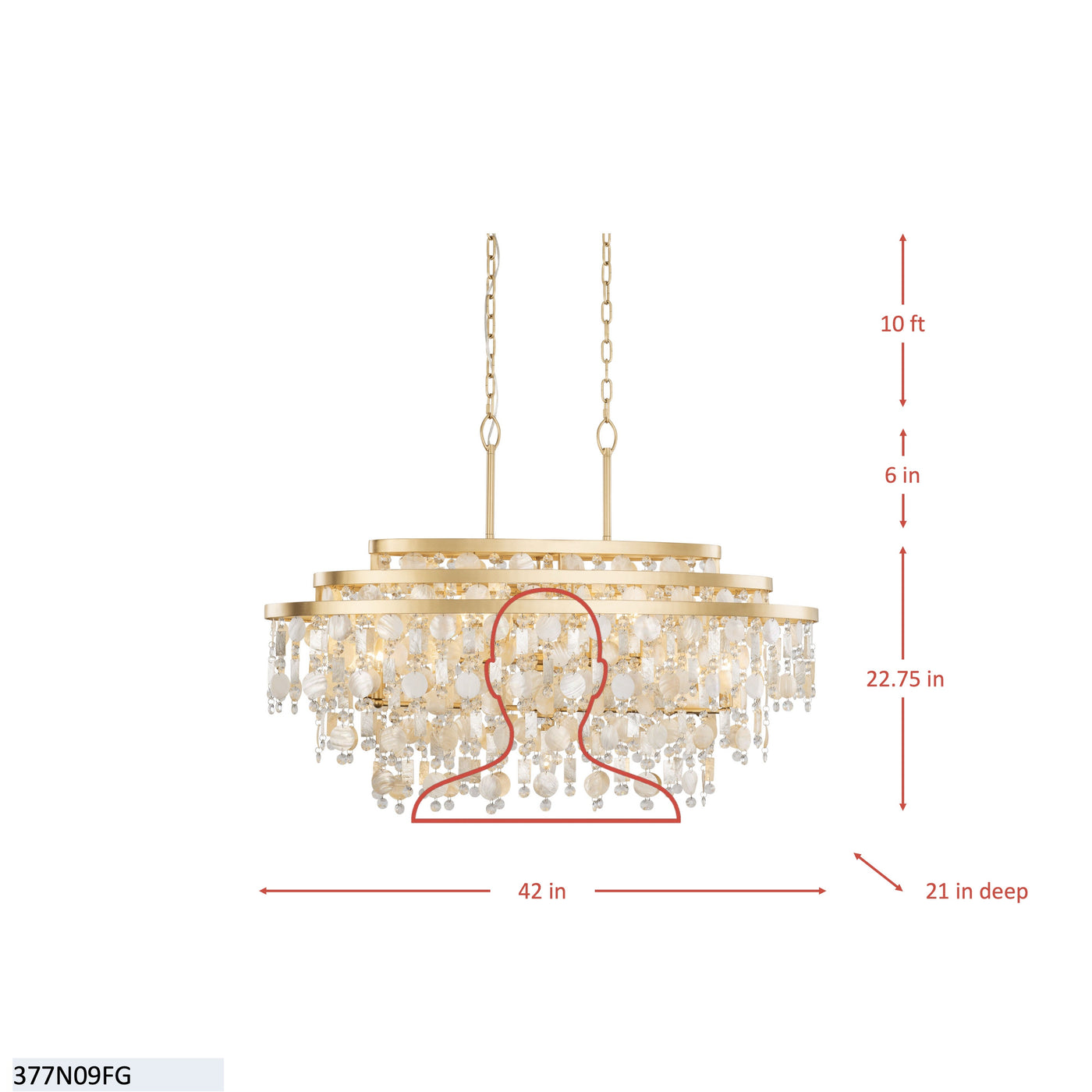 Kalani 9 Light Linear Pendant