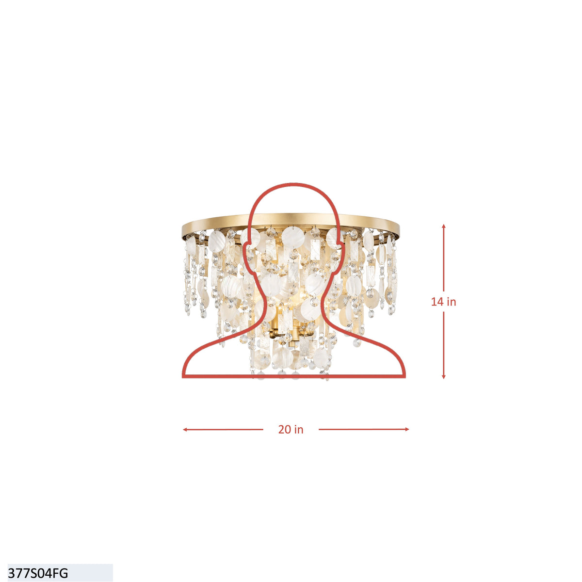 Kalani 4 Light Semi-Flush