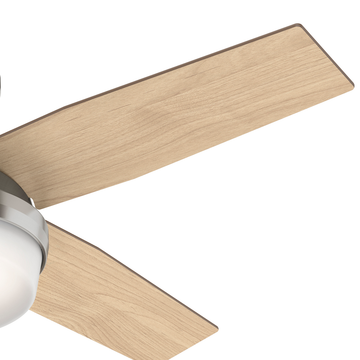 44 inch Dempsey Brushed Nickel Low Profile Ceiling Fan with LED Light Kit