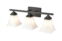 23.25''  Matte Black 3 Light Bath Vanity