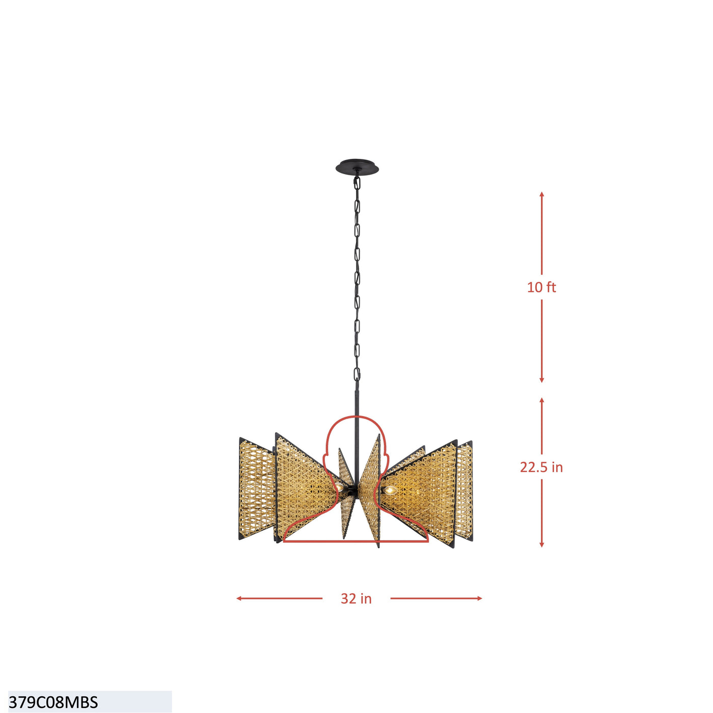 Machina 8 Light Chandelier