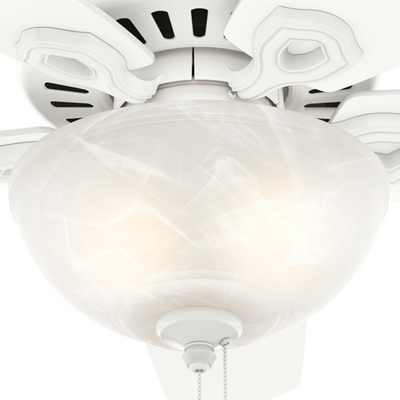 42 inch Builder Snow White Ceiling Fan with LED Light Kit and Pull Chain
