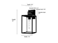 7.5'' Ellway Textured Black 1 Light Wall Sconce