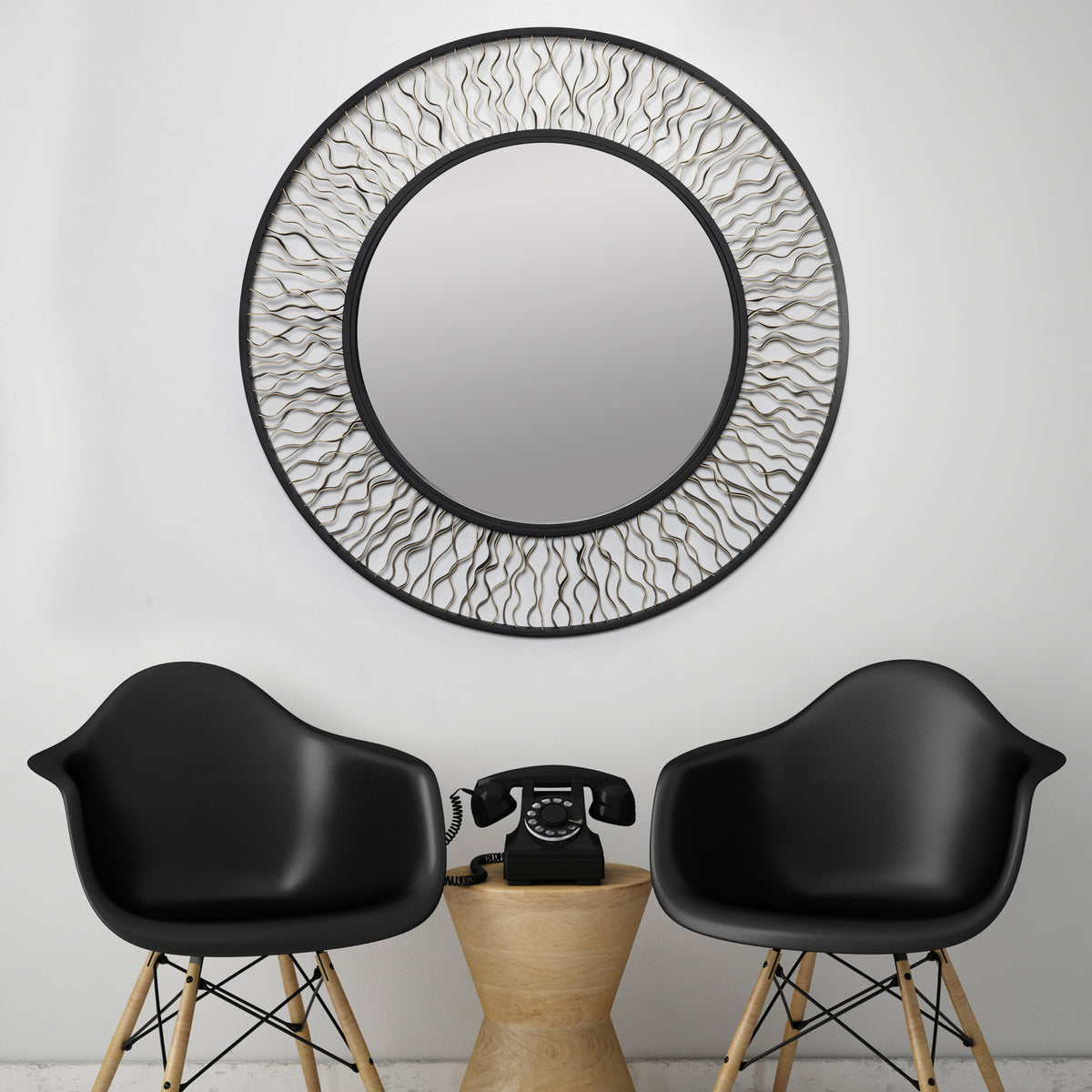 Estela 30-in Round Wall Mirror