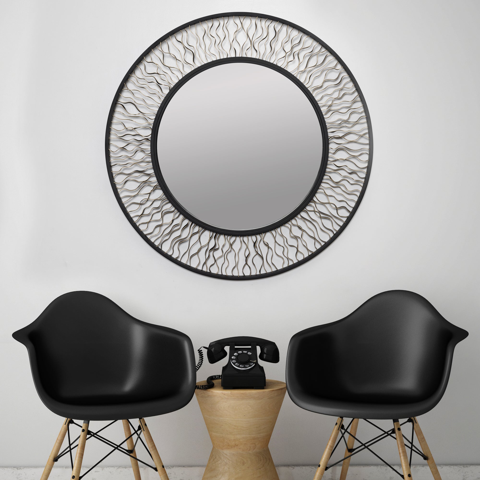 Estela 30-in Round Wall Mirror