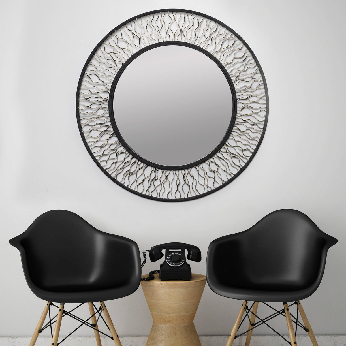 Estela 30-in Round Wall Mirror