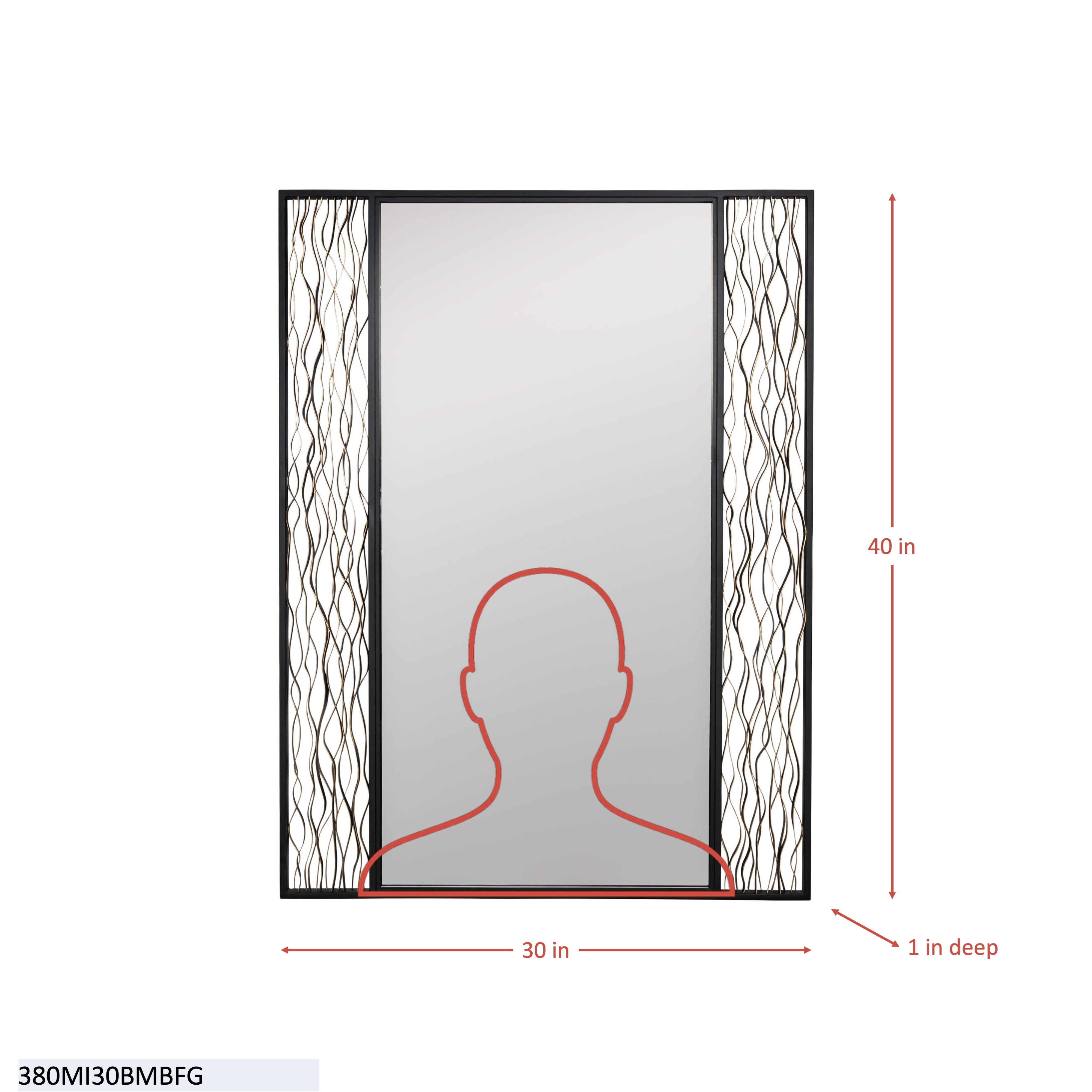 Estela 30x40 Rectangular Wall Mirror