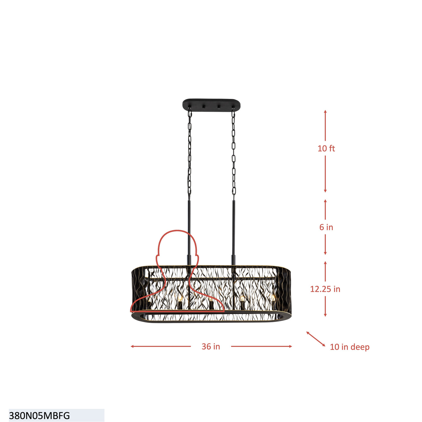 Estela 5 Light Linear Pendant
