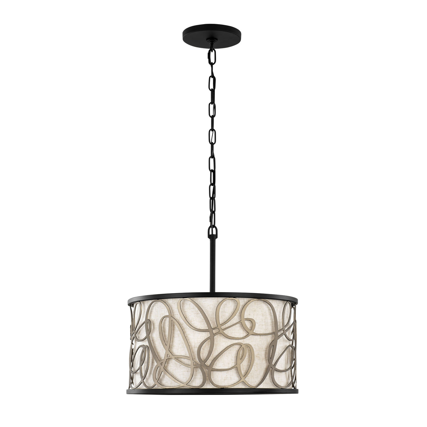 Scribble 3 Light Convertible Pendant/Semi-Flush