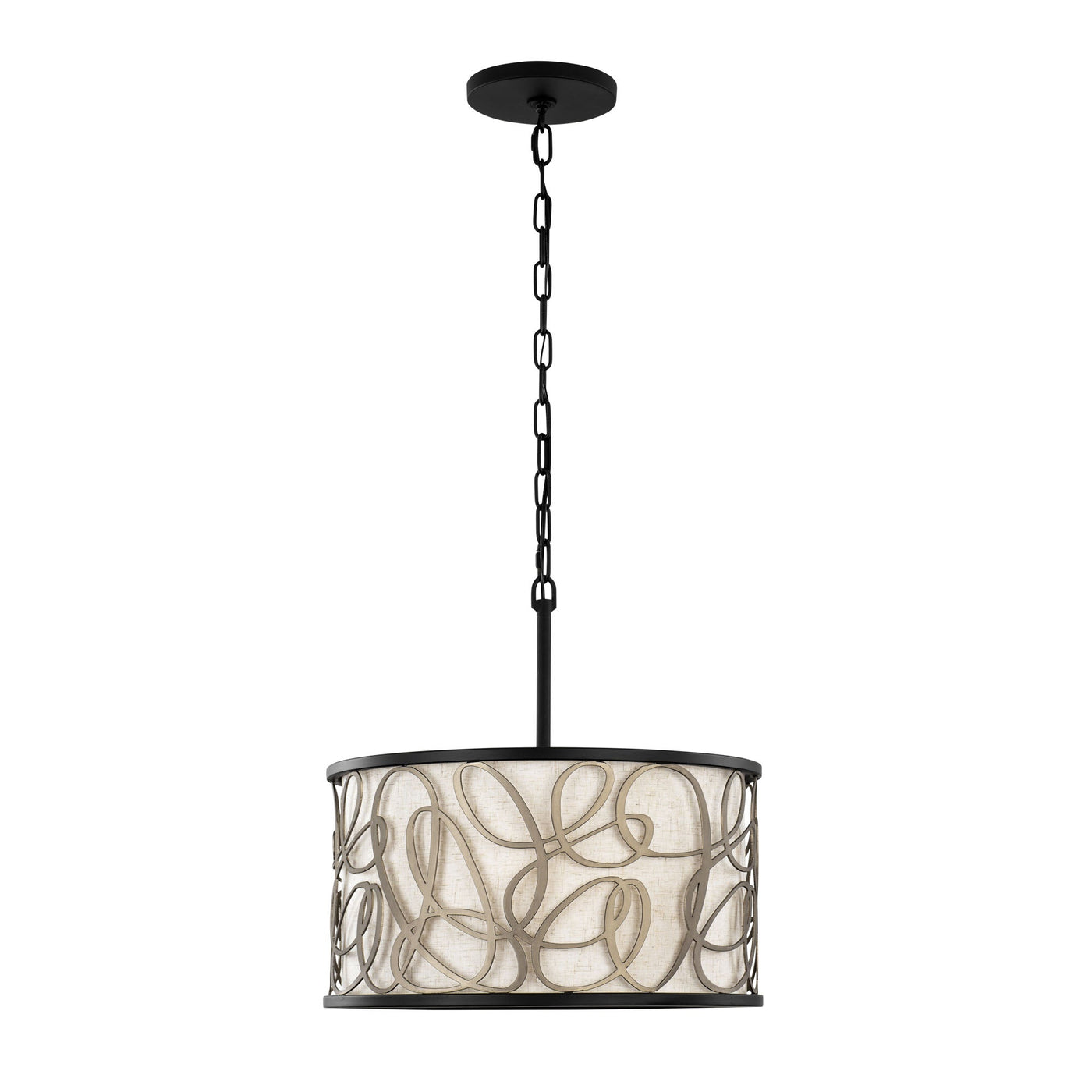 Scribble 3 Light Convertible Pendant/Semi-Flush