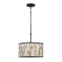 Scribble 3 Light Convertible Pendant/Semi-Flush
