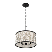 Scribble 3 Light Convertible Pendant/Semi-Flush