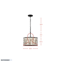 Scribble 3 Light Convertible Pendant/Semi-Flush