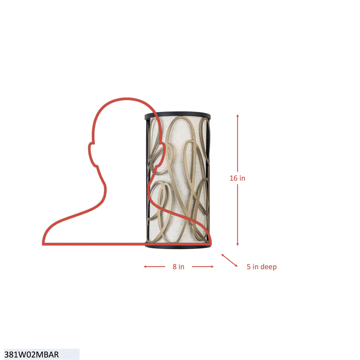 Scribble 2 Light Wall Sconce