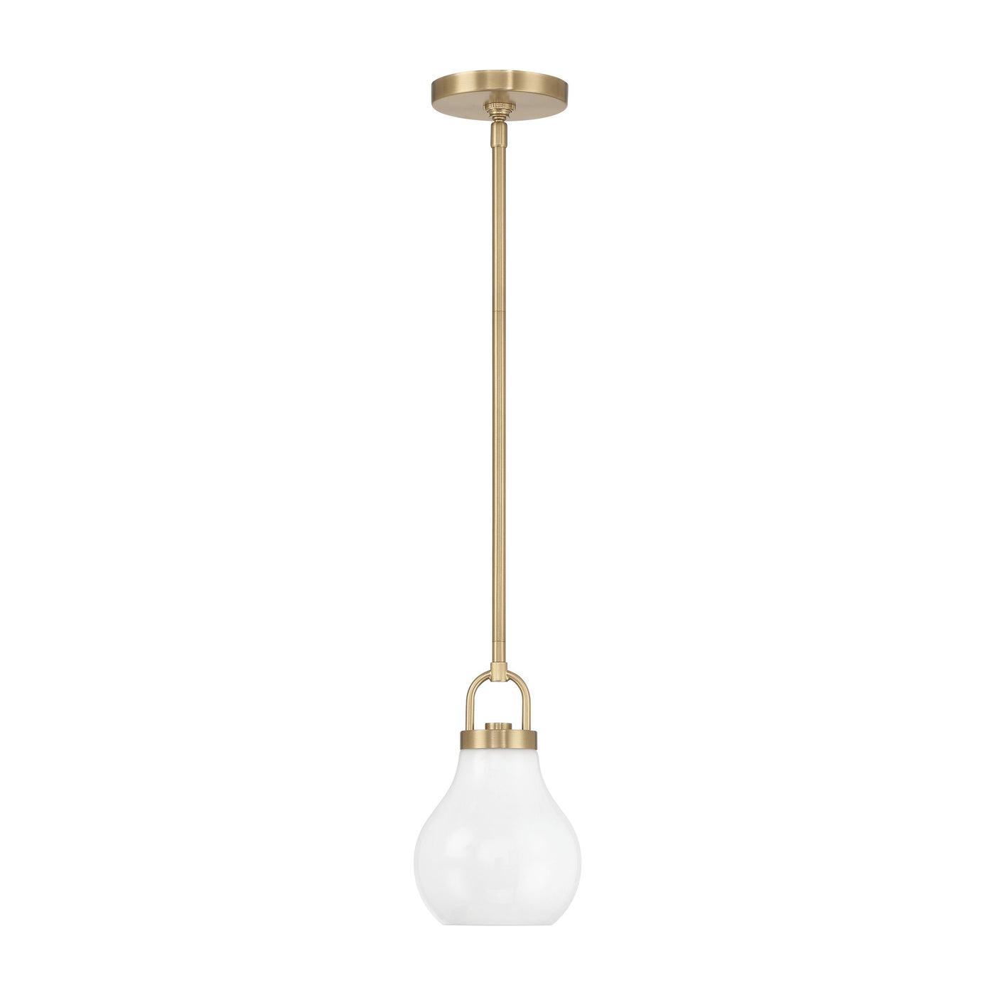 Mansfield 6-inch 1-light Champagne Gold Pendant Light with Opal Glass Shade