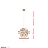 Fleur 4 Light Chandelier