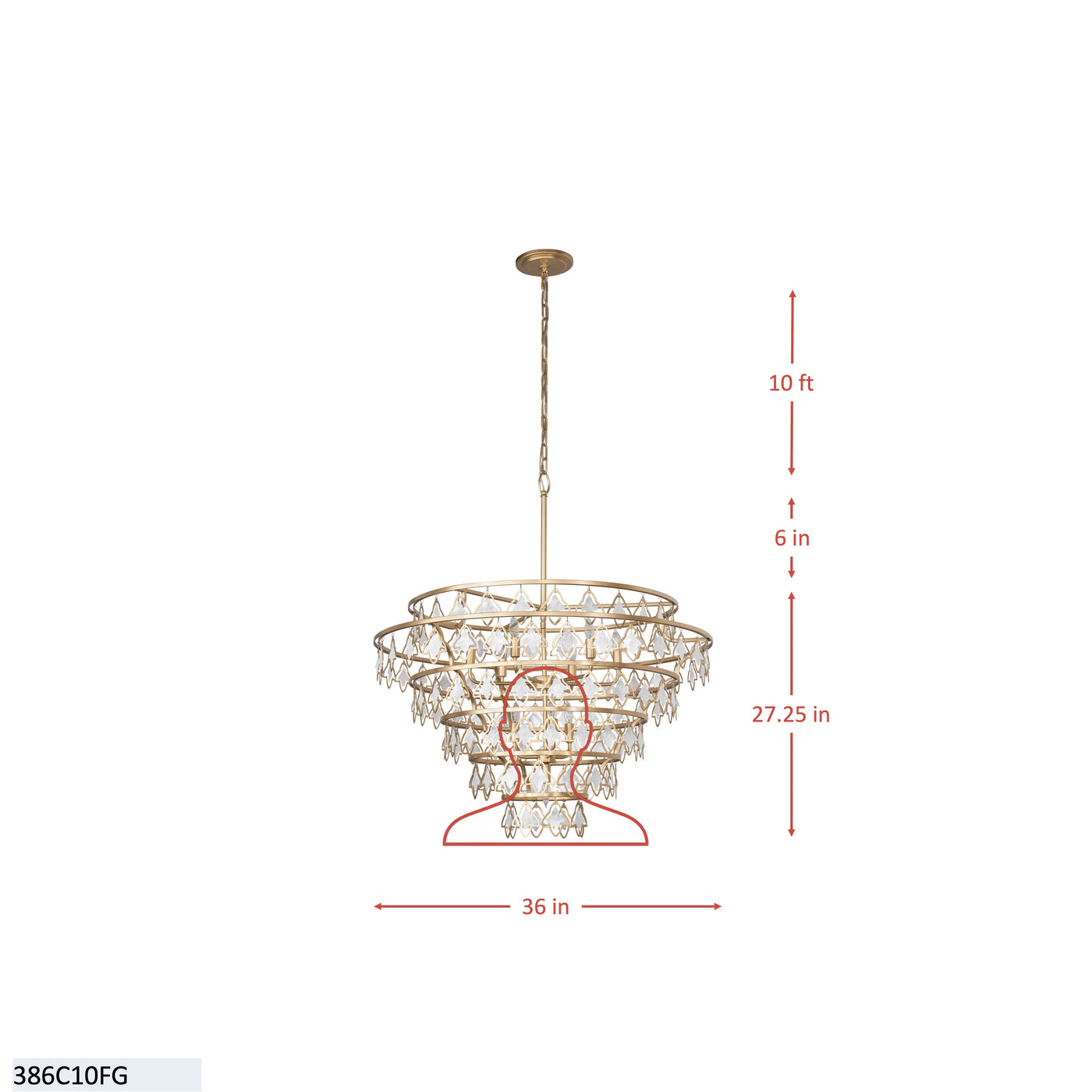 Fleur 10 Light Chandelier