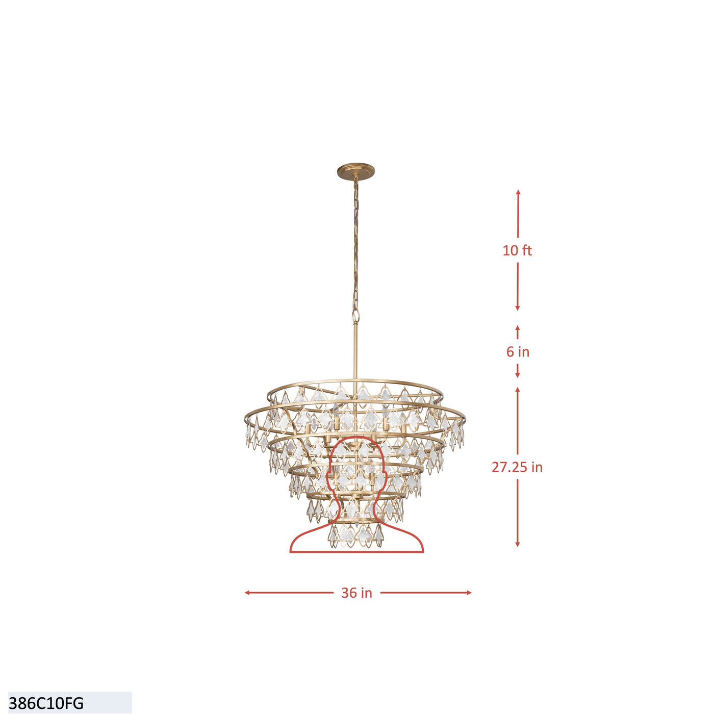 Fleur 10 Light Chandelier