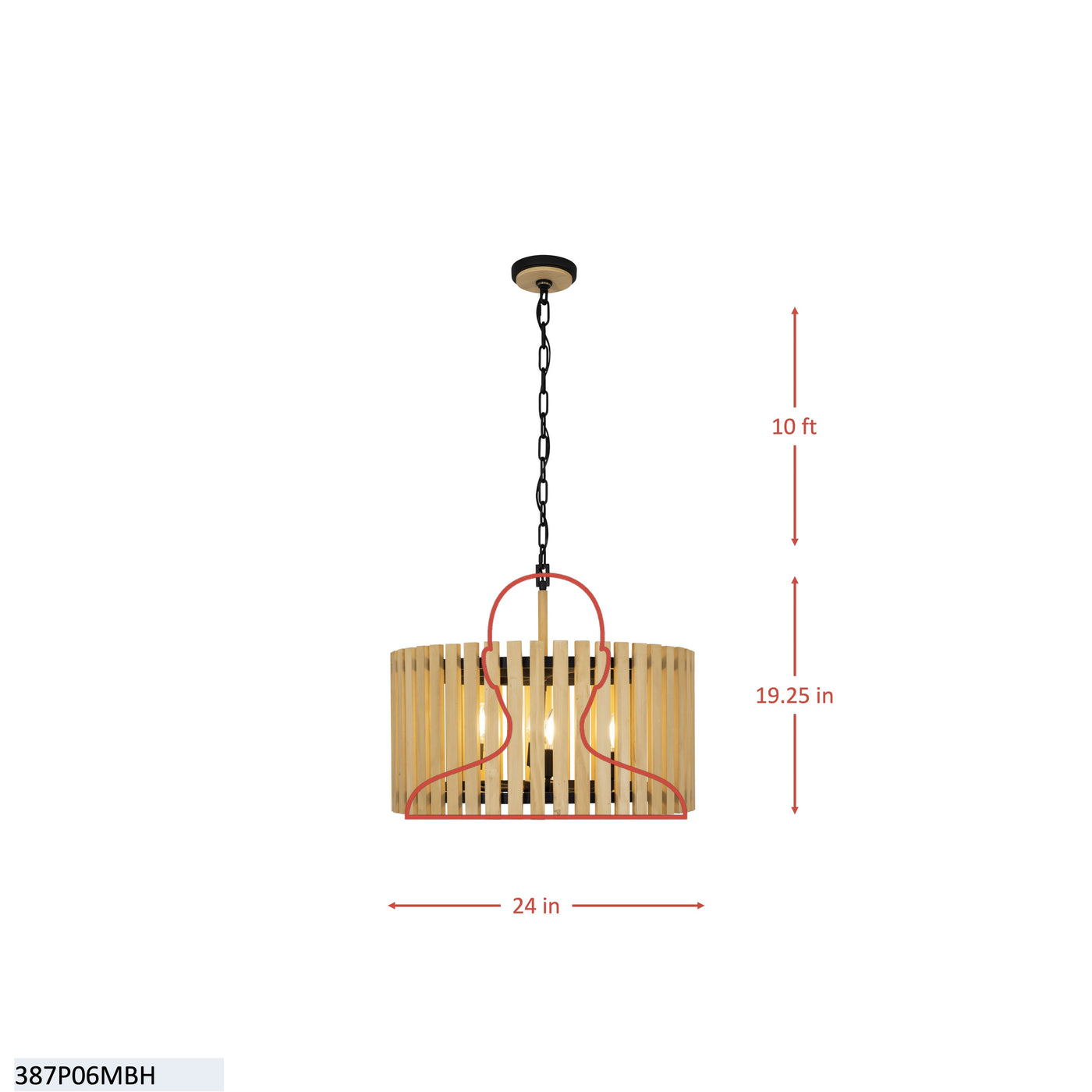 Suratto 6 Light Pendant