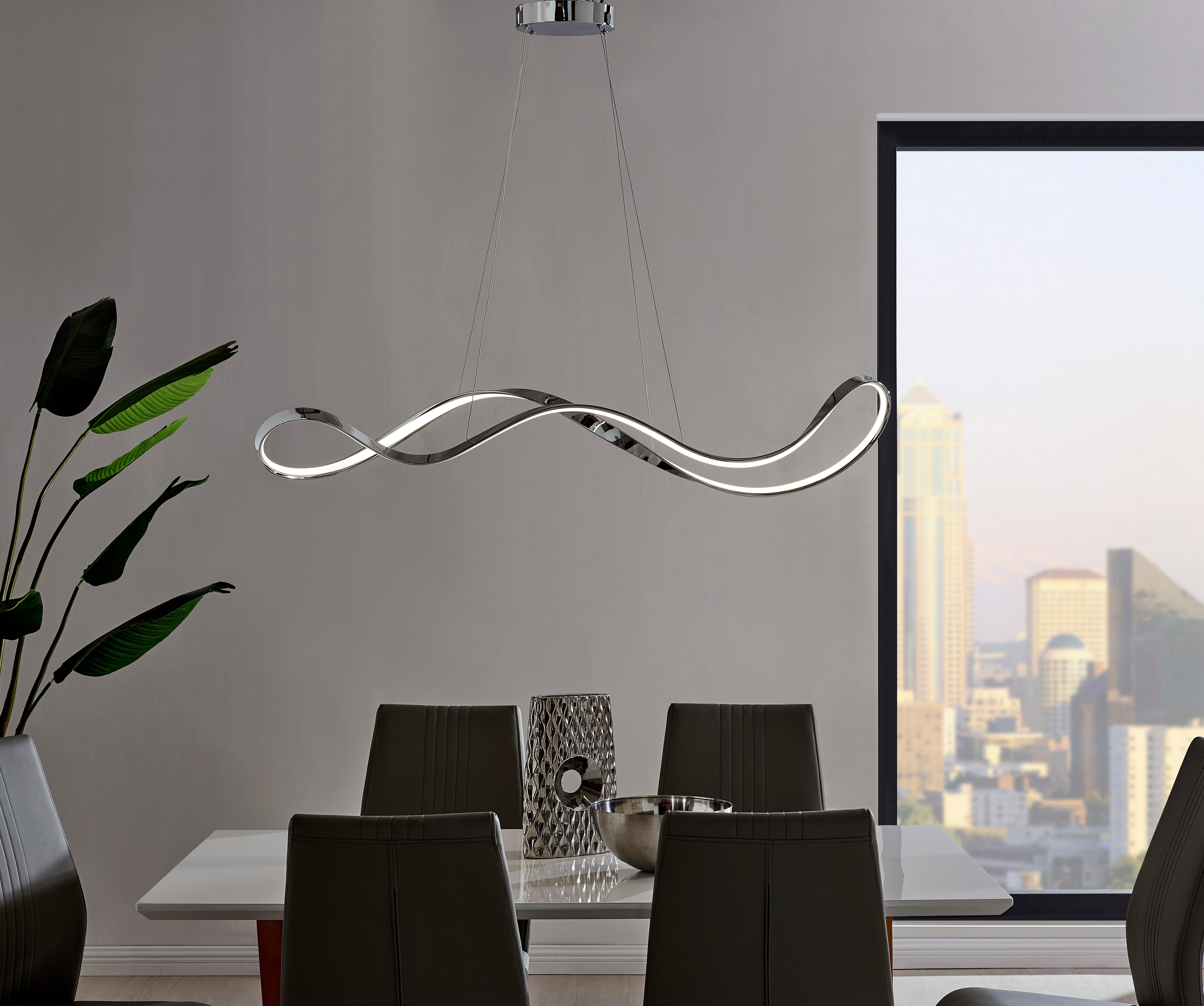 Xiamen LED Adjustable Chandelier | Chrome